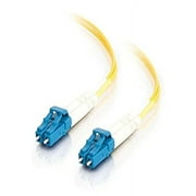 C2G/Cables to Go 14401 LC-LC 9/125 OS1 Duplex Single-Mode PVC Fiber Optic Cable (2 Meters, Yellow)