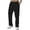 Black, variant on Chiccall Mens Casual Elastic Waist Pants Drawstring Summer Beach Pant Lightweight Stretch Trouser Green L