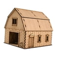 thumbnail image 3 of 1/72 Handmade Miniature House for Architecture Model Model Railway War Scene barn B, 3 of 8