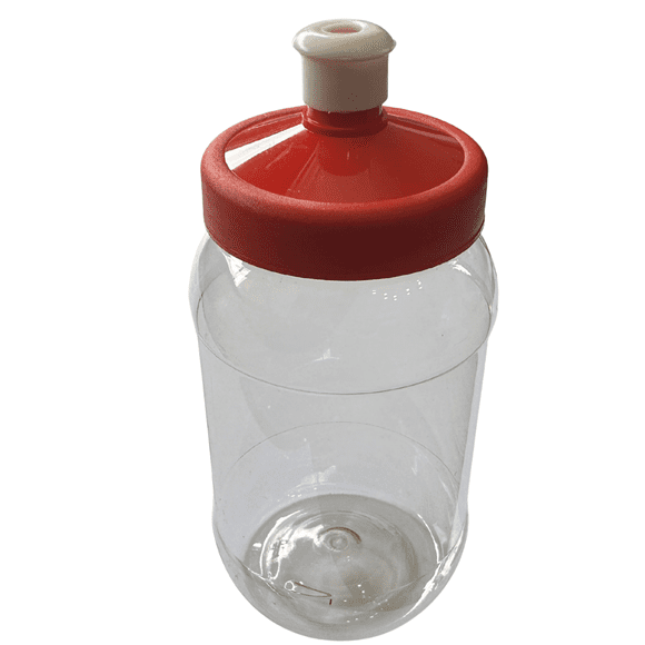 25 vasos de fiesta con tapa chupón roja cilindro 500 mL