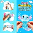 thumbnail image 4 of Pelota antiestrés fidget squishy de ajolotes azul EQOA, 4 of 5