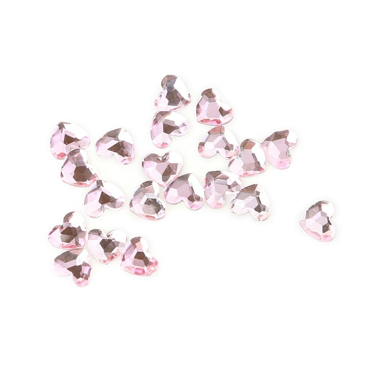 GENEMA Heart Crystal Gems Flat Back Heart Rhinestones for DIY  Crafts,Clothes,Shoe Decor 