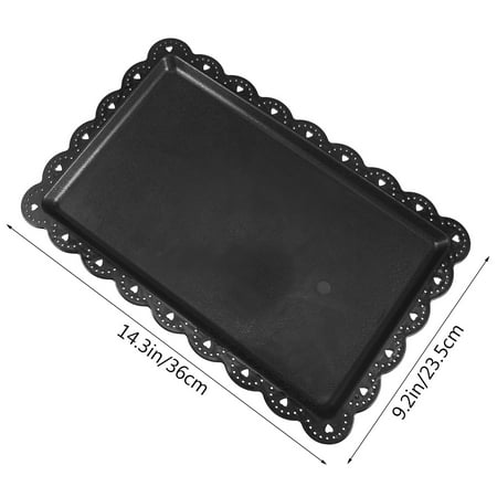 

2 Pcs Rectangular Plate Flower-shape Serving Tray Multi-purpose Dessert Tray