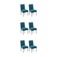 thumbnail image 1 of Fundas para sillas de comedor Inteprter 2 piezas Terciopelo Resistente a los Arañazos Color Verde Azulado, 1 of 6