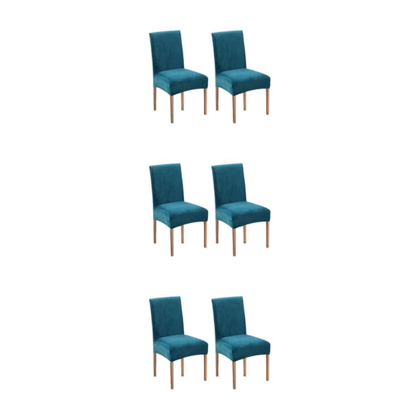 Fundas para sillas de comedor Inteprter 2 piezas Terciopelo Resistente a los Arañazos Color Verde Azulado