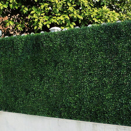 ULAND 6 Piece Artificial Boxwood Hedges, Greenery Panel, Privacy Fence Screen for Outdoor, Wall Home Decoration
