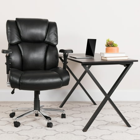 UPC: 0889142010517 | Flash Furniture HERCULES Series 24/7 Intensive Use Big & Tall 400 lb. Rated Black LeatherSoft Executive Lumbar Ergonomic Office Chair