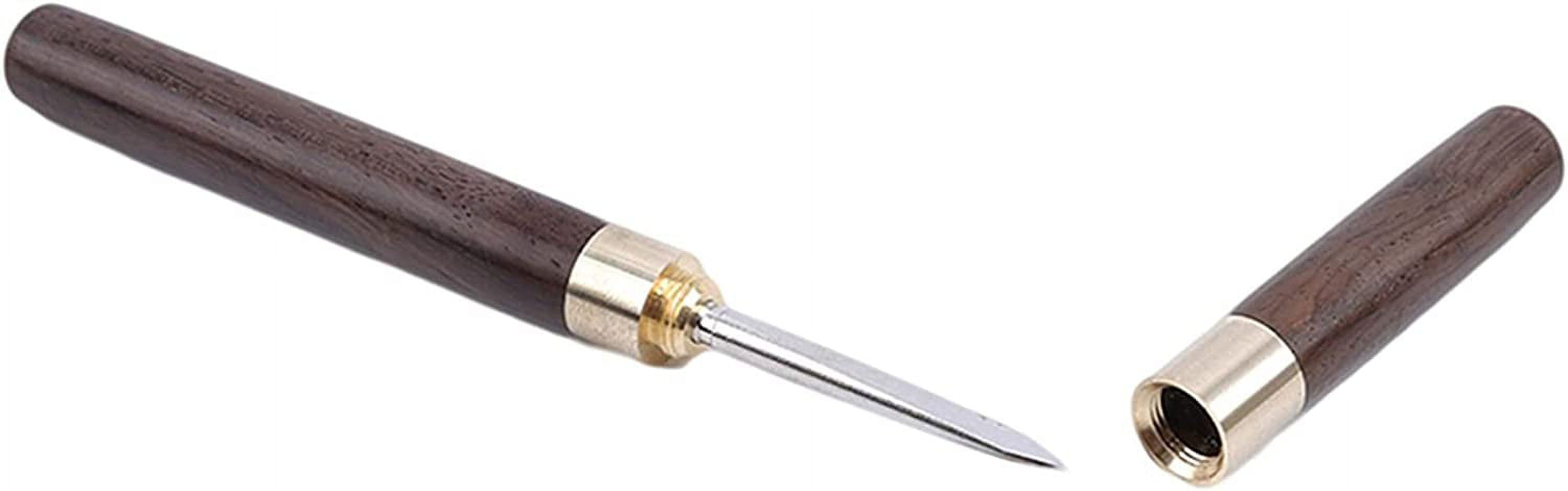 Portable Stainless Steel Ice Pick With Wooden Handle And Sheath Safety Cover For Bars Restaurants Home Camping