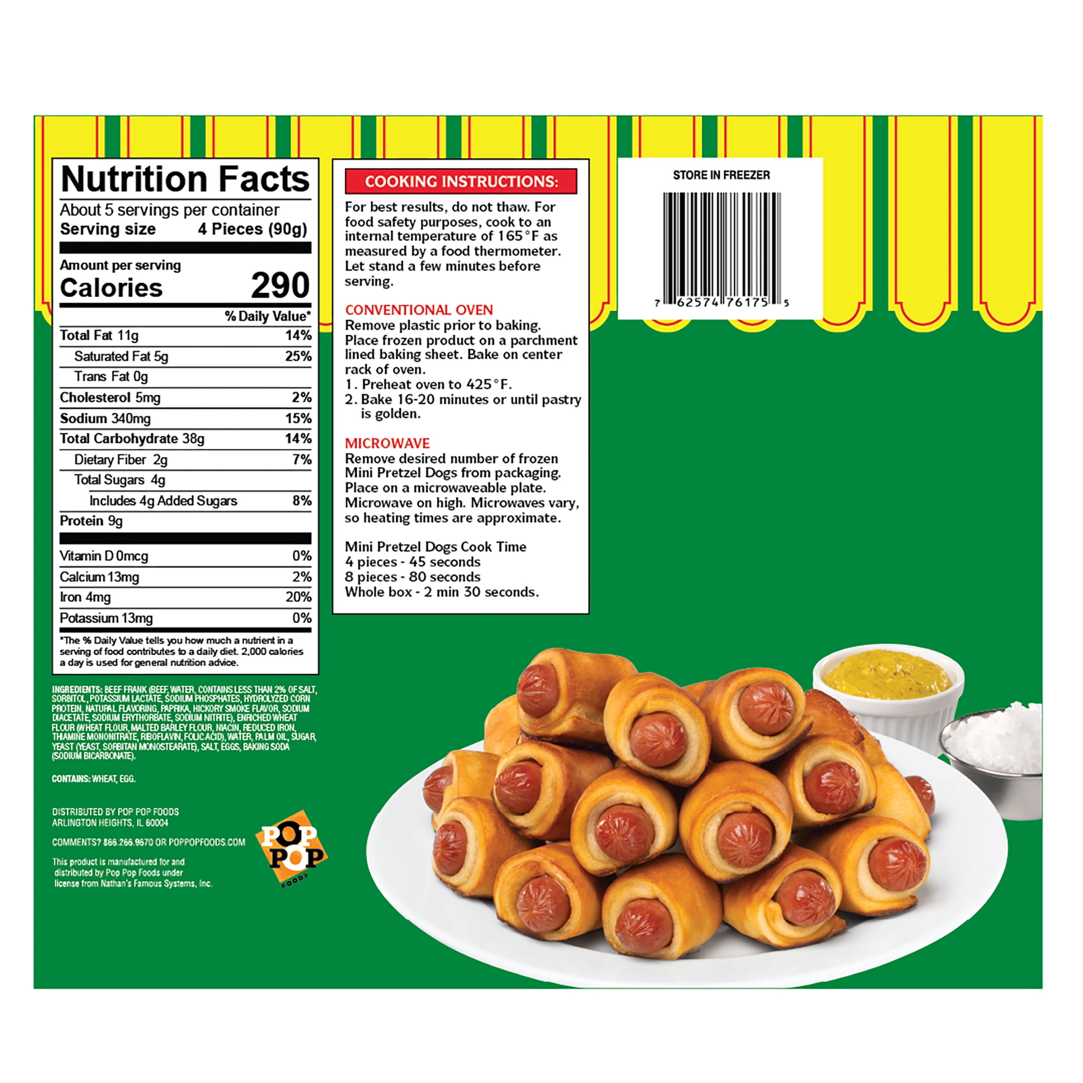 Nathan's Mini Pretzel Dogs, Frozen Snack