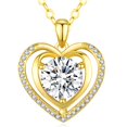 thumbnail image 1 of Collar con colgante de corazón de moissanita en oro para mujer Hoaritik, 1 of 7