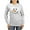 Ash Gray, variant on - Snowman Face Long Sleeve T Shirt - Women's Long Sleeve Graphic Casual T-Shirt