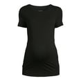 thumbnail image 2 of Time and Tru Maternity Essentials Non Shirred Tee, Sizes S-XXL, 2 of 6