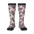 thumbnail image 2 of Picia Women Crew Soft Moisture-wicking Socks Black Snake Pattern Design Cotton Socks, One Size fit All, 2 of 9