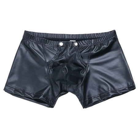 

Wozhidaoke mens underwear Mens Four Seasons Shorts Soft Leather Taste Underwear Shorts Pants mens underwear