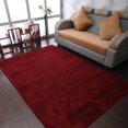 thumbnail image 2 of Get My Rugs UBSLSM111L00Y26A4 4 x 6 ft. Hand Knotted Loom Silk Mix Solid Rectangle Area Rug, Dark Red, 2 of 5