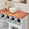 thumbnail image 3 of Furniture of America Regis Country Metal Wine Rack Server in White, 3 of 4