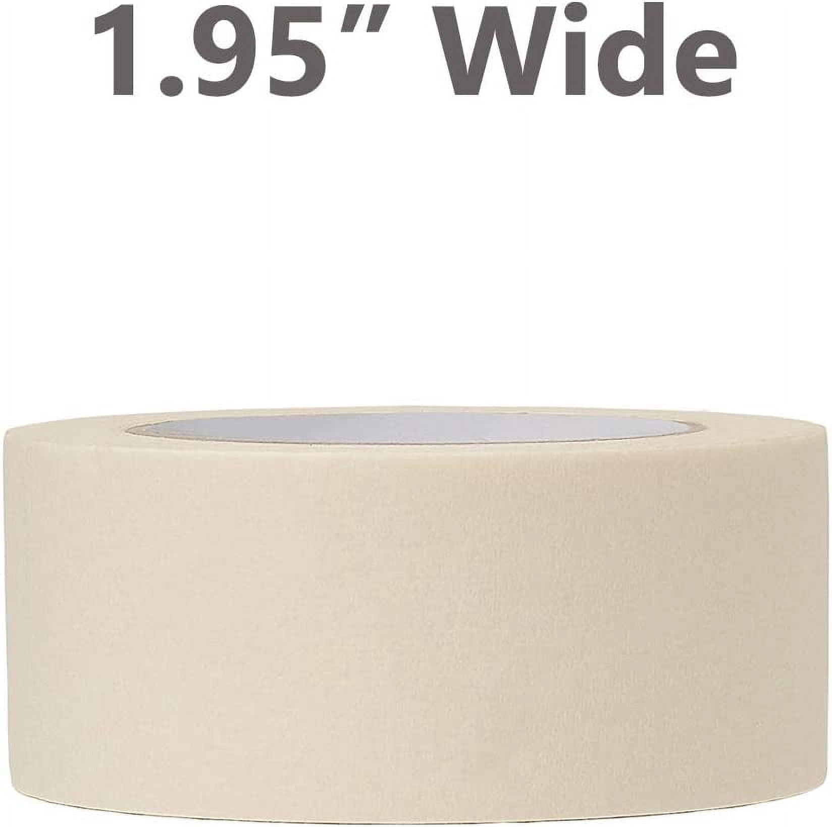 Wide Masking Tape 2 inches, White Masking Tape Bulk Multi Pack, General Purpose & High Performance, 1.95 inches x 55 Yards x 4 Rolls (220 Total Yards)