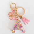 thumbnail image 3 of LYMAYTER Tassel Keychain Epoxy Resin English Alphabet Keychain - Heart - shaped, Butterflies, 3 of 7