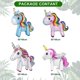 thumbnail image 2 of Globos De Unicornio, Globos De Aluminio De Helio En Forma De Unicornio De Papel De Aluminio Gigante 3D, 4 Piezas De Globos Inflables Jumbo Para Decoraciones De Cumpleaños De Niñas, 2 of 5