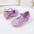 thumbnail image 6 of Quealent Girls Toddler/Little Kid Jada Dress Mary Jane Pumps Bow Low Heels Party Wedding Princess Shoes Purple for Size 13.5, 6 of 7