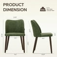 thumbnail image 5 of EOP Upholstered Dining Chairs Set of 2, Mid Century Modern Dining Room Chairs, Fabric Farmhouse Dining Side Chairs with Wood Legs, Armless Kitchen Chairs with Wingback, Green, 5 of 7