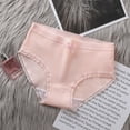 thumbnail image 2 of Diufon Knit Underwear for Women Solid Color Stretchy Briefs Midi Waist Bow Full Coverage Panties, 2 of 3