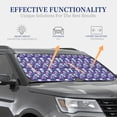 thumbnail image 4 of Vsdgher Skull Purple Flower Print Car Windshield Sun Shade, Reflective Sunshade Window Sunshade Sun Visor Protector Fit for Cars,Trucks,SUVs-Small, 4 of 6