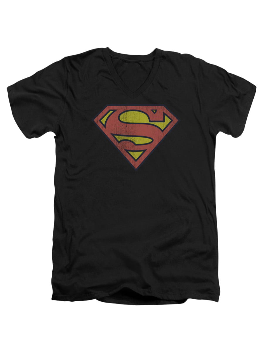 Superman Mens Distressed Logo Shirt NWT S M