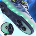 thumbnail image 2 of Yiomxhi Kids Roller Shoes, Boys Girs Sneakers with LED Light Wheels, Become Sport Sneaker for Christmas Birthday Children Gift, Adjustable Roller Skates Suitable for Outdoor School, 2 of 7