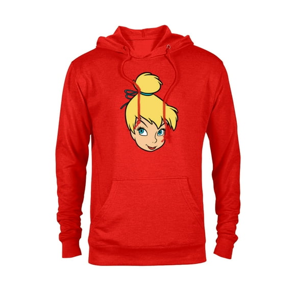 Disney Peter Pan Tinker Bell Pixie Fairy Big Face Costume - Pullover Hoodie for Adults - Customized-Red