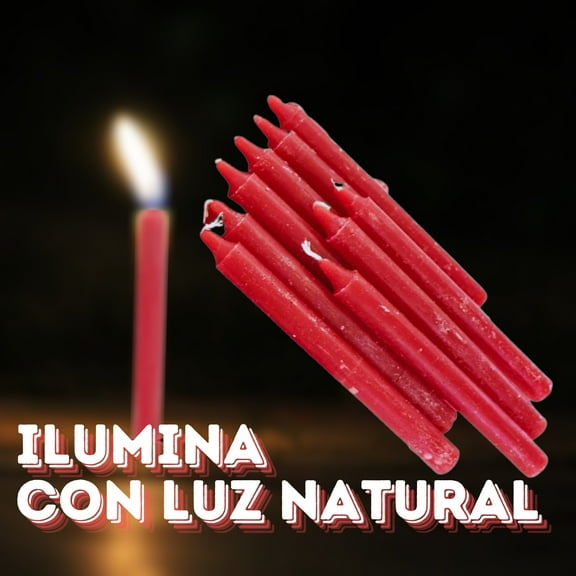 Velas de apagon o lapiz en color rojo 20 piezas