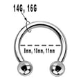 thumbnail image 3 of Barbell Tongue Ring Surgical Steel with Door Knocker Design, 3 of 8
