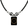 thumbnail image 1 of símbolo de diseño de geometría collar a mano colgante de cuerda de cuero Unbranded M, 1 of 3