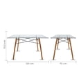 thumbnail image 4 of Mesa Rectangular de Cristal - Mundo In - Comedor MOB-T5 - Base Natural Mundo In Minimalista, 4 of 4