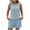 Sky Blue, variant on ZZwxWA Women's 2 Piece Summer Cozy Knit Set Ribbed Sleeveless Tank Top Soft Matching Shorts Beach Vacation Outfits Womens Workout Athletic Suits Cool Yourself