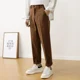 thumbnail image 4 of Pantalones de traje de cintura alta para hombre, pantalones cortos de 9 pulgadas, talla grande, pantalones de verano para hombre, ropa de primavera, ropa de trabajo de moda, pantalones de tela de lujo, 4 of 5