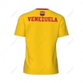 thumbnail image 3 of Exclusive design Venezuela Flag Grain 3D Printed Men For Running Bike Soccer Tennis Fitness Sports tshirt Mesh Short T-shirt, 3 of 9