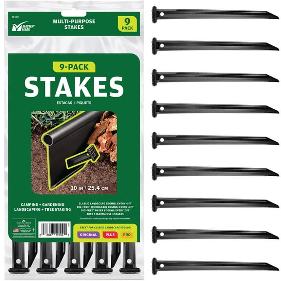 Master Mark 10" ABS Multipurpose Landscaping Stake Anchors (9-Pack)