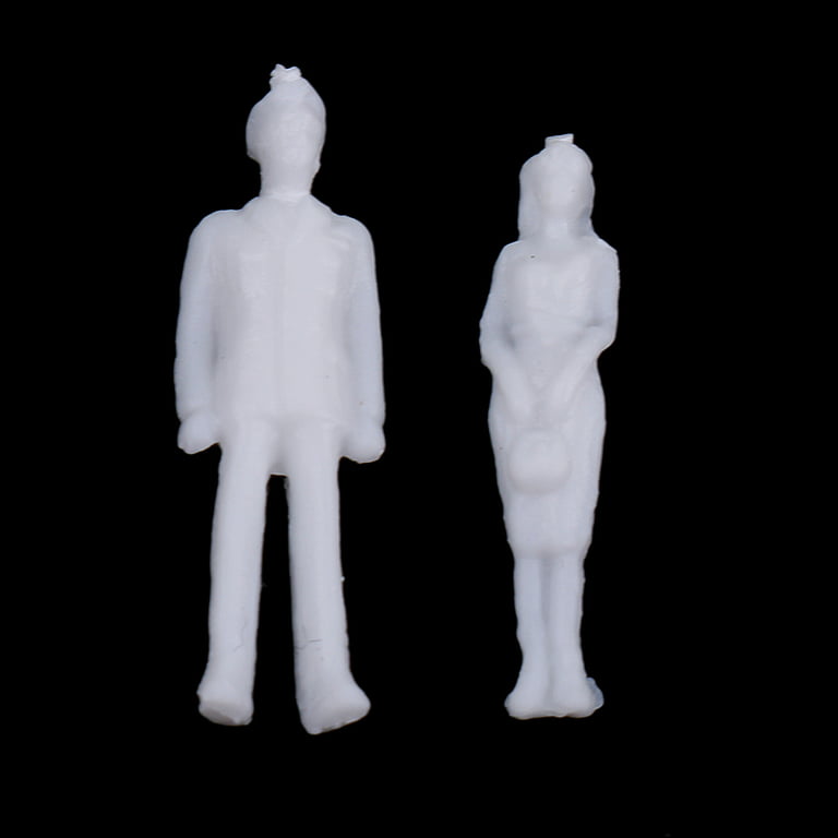 100 Pcs Personnage Maquette en Plastique Échelle 1:100 Figurines