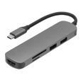 thumbnail image 2 of Adaptador convertidor de estación de acoplamiento USB con interfaz multimedia de alta definición tipo Hub 5 en 1, 2 of 8