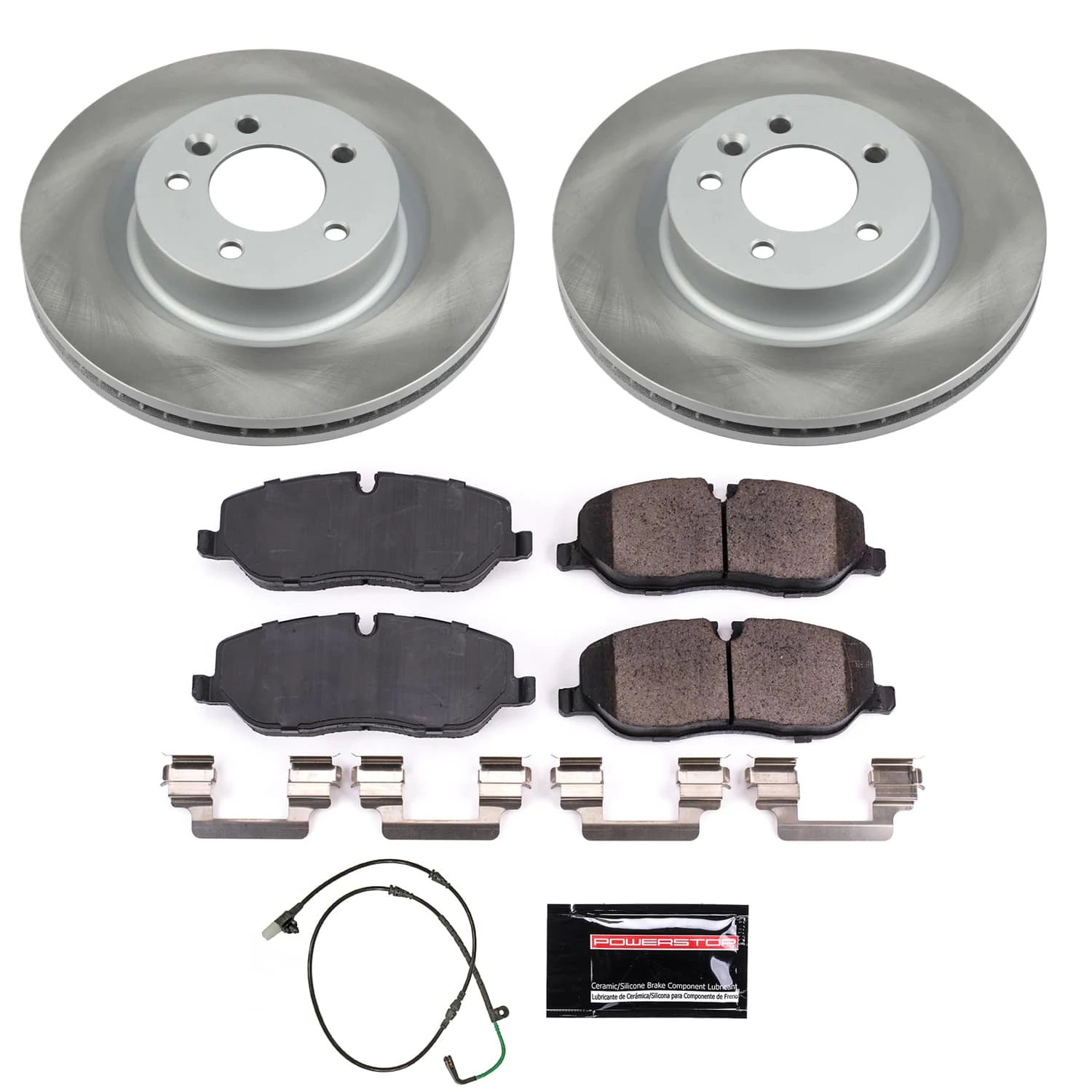 PowerStop Front Semi-Coated Rotor and Low-Dust Ceramic Brake Pad Kit SC4615