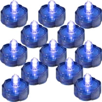 JYtrend Submersible Led Lights, Waterproof Tea Lights for Centerpieces, Wedding , Birthday, Party (12 Pieces, Blue)
