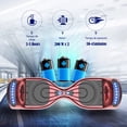 thumbnail image 3 of HOVERSTAR Bluetooth Hoverboard, LBW12A Color cromado o monopatín eléctrico de piel impresa con ruedas intermitentes LED, 3 of 5