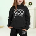 thumbnail image 2 of Utlike 2 Pcs Girls Sweatsuit 2 Piece Outfits Fall Casual Graphic Long Sleeve Hoodies Sweatshirts And Sweatpants Set Matching Outfits For Girl Size 2 Years-3 Years Black, 2 of 4