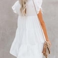 thumbnail image 5 of Tiqkatyck Summer Dresses for Women 2024, Women's Casual All-Match Solid Color Cute Commute Fashion Dress , Dresses for Women 2024 White, 5 of 6