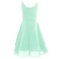 thumbnail image 3 of LiiYii Flower Girl Dress Kids Girls Sleeveless Wedding Evening Cocktail Party Dress Junior Bridesmaid Dress Mint Green 14, 3 of 7