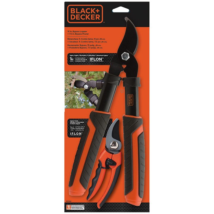 Black & Decker Bypass Pruner & Lopper Combo Set