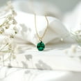 thumbnail image 4 of Rosec Jewels 1.75 CT Created Emerald Solitaire Necklace for Women, 18K Yellow Gold, 4 of 8