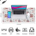 thumbnail image 5 of Long Mouse Pads for Desk,Vintage Baseball Elements Pattern Desk Mats on Top Of Desks, Desk Mouse Pad Extra Large with 3mm Non-Slip Base and Stitched Edge for Gaming,Office,Work,Home 35.4"x15.7", 5 of 6
