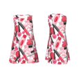 thumbnail image 3 of Bixox Makeup Print Women's Sleeveless A-Line Dress with Pockets, Casual Knee-Length Tank Dress for Summer-X-Large, 3 of 7